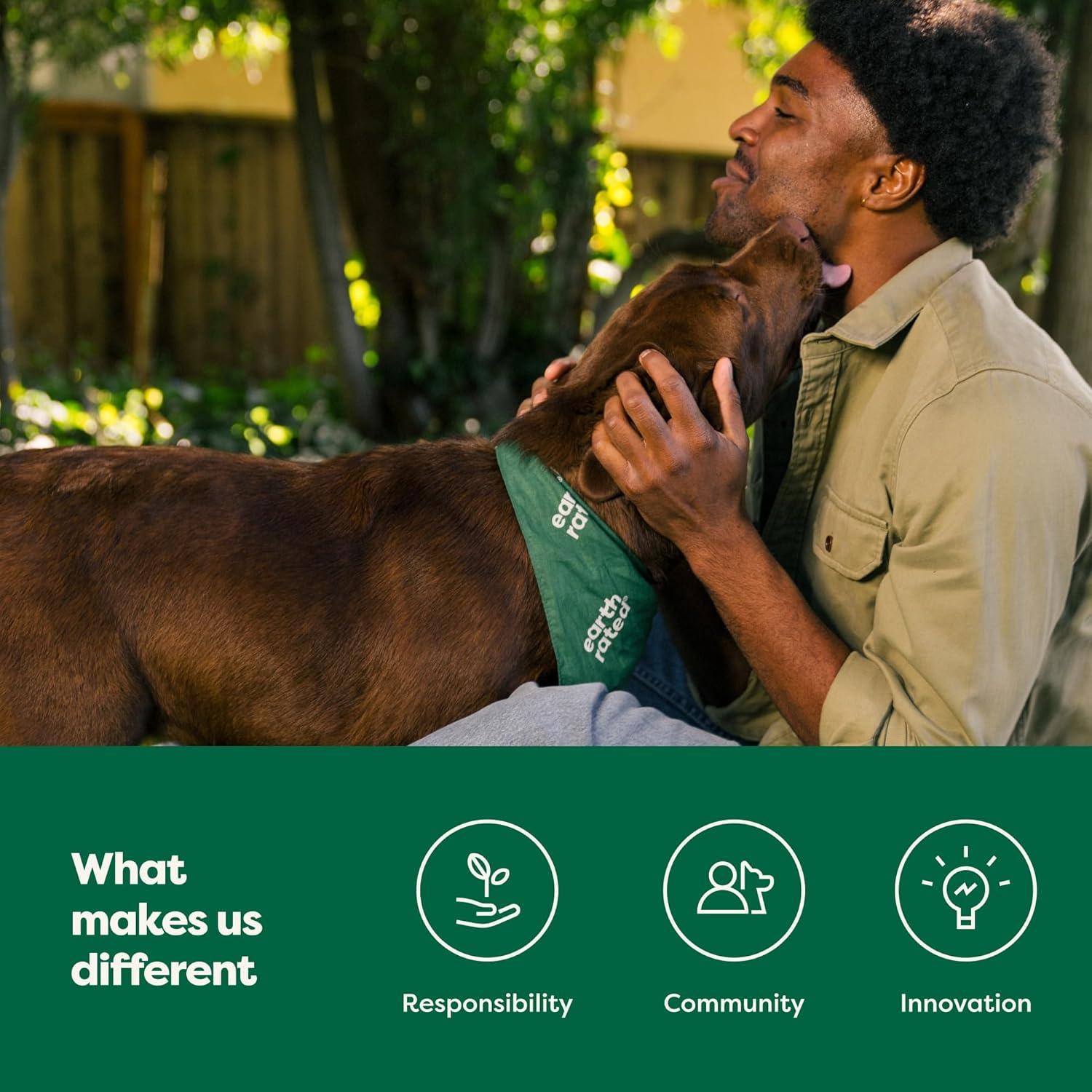 imageEarth Rated Dog Poop Bags Thick Grab and Go Single Roll Ideal for Backyard Pickups Lavender Scented 100 CountLavender