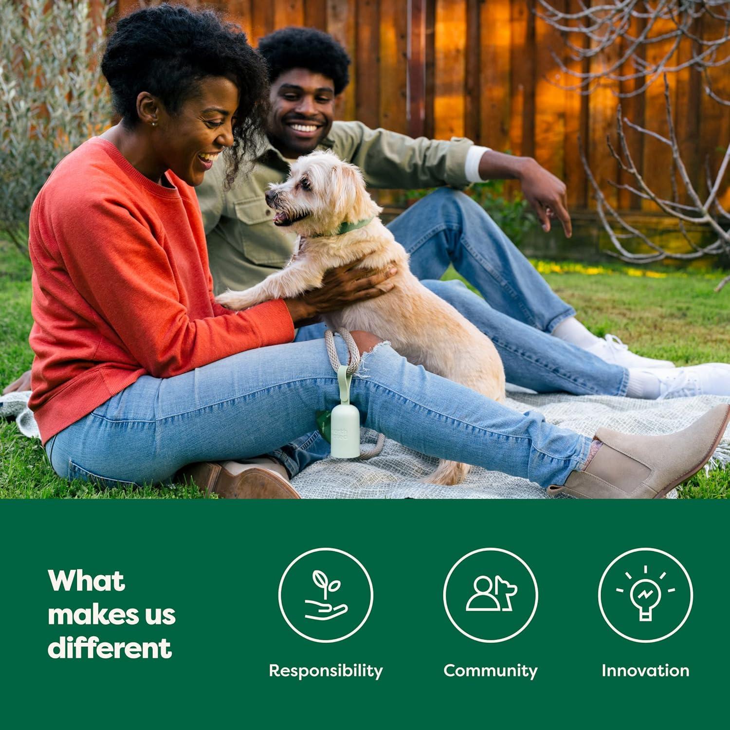 imageEarth Rated Dog Walking Essentials Bundle Includes 100 Unscented Dog Grooming Wipes and 270 Unscented Dog Waste Bags