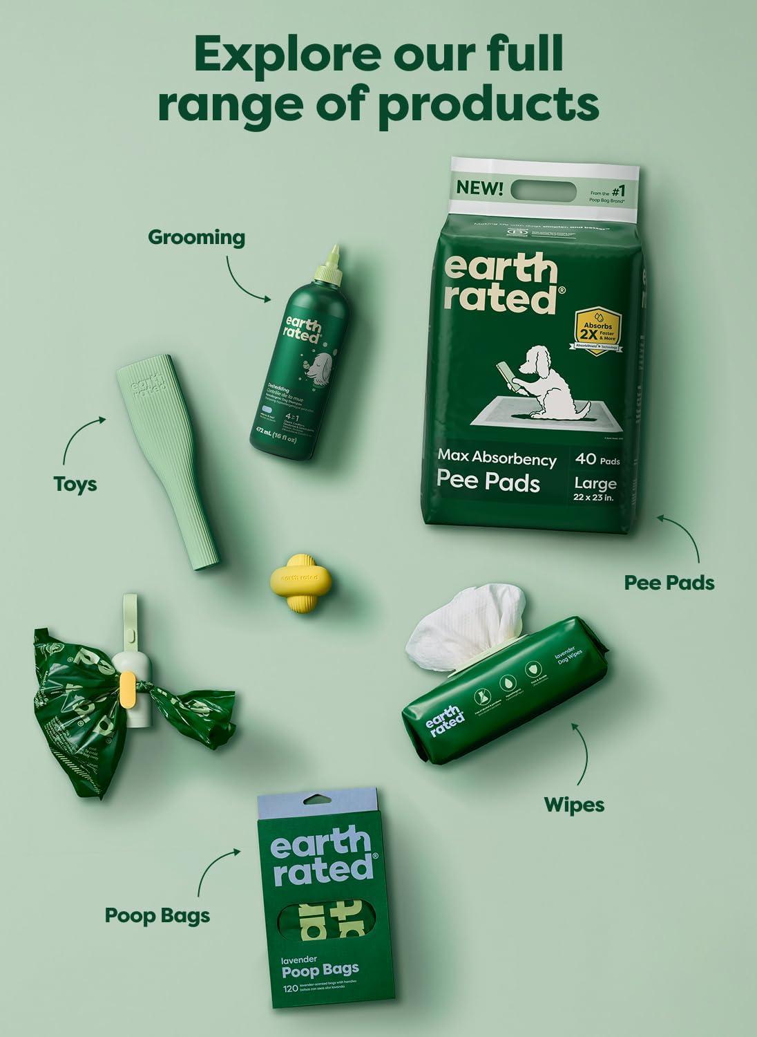 imageEarth Rated Max Absorbency Puppy Pee Pads for Dogs Absorbs 2X Faster ampamp 2X More LeakProof Odor Control Potty Training Unscented XL 28 x 34 40 CountL 22x23 40ct