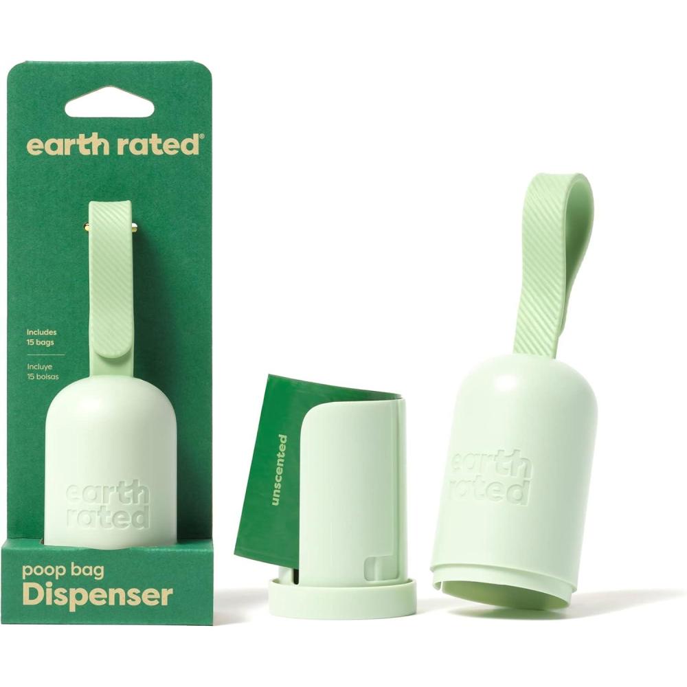 imageEarth Rated Dog Poop Bag Holder Durable and Guaranteed Leakproof Lavender Scented 1 Dispenser and 900 Bags1 Dispenser 15 Bags