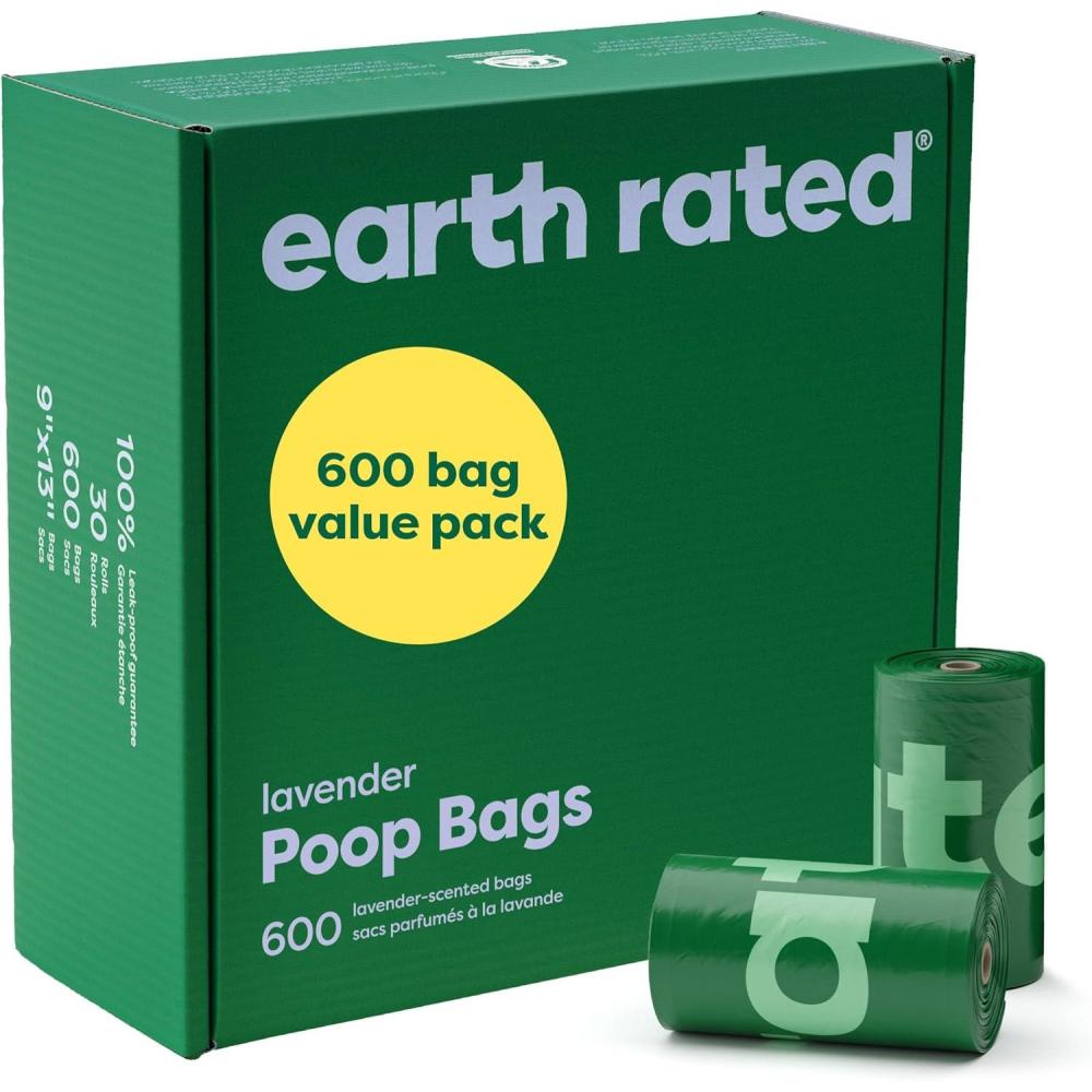 imageEarth Rated OdorBlocking Poop Bags for Dogs with 3X Protect Guaranteed to Block Smells ampamp LeakProof Performance Conceals Smell ampamp Mess Unscented 108 Bags600 Bags