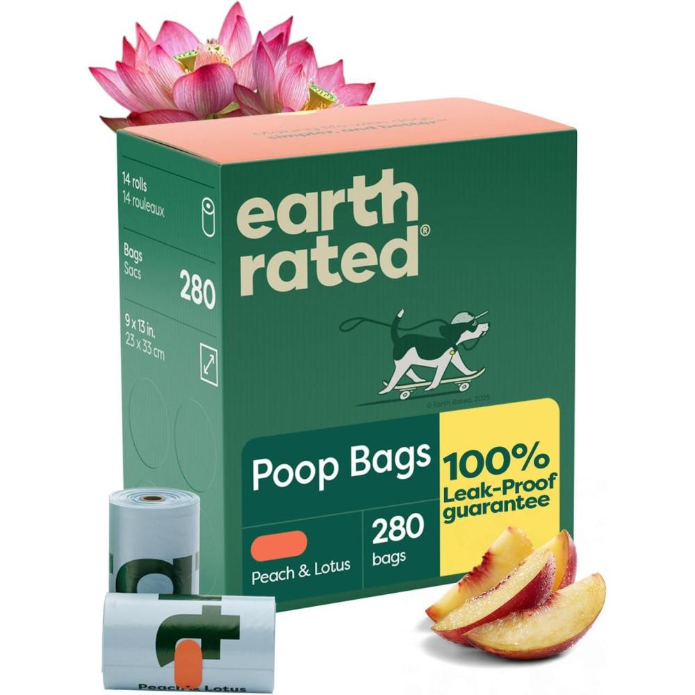 imageEarth Rated OdorBlocking Poop Bags for Dogs with 3X Protect Guaranteed to Block Smells ampamp LeakProof Performance Conceals Smell ampamp Mess Unscented 108 Bags280 Bags