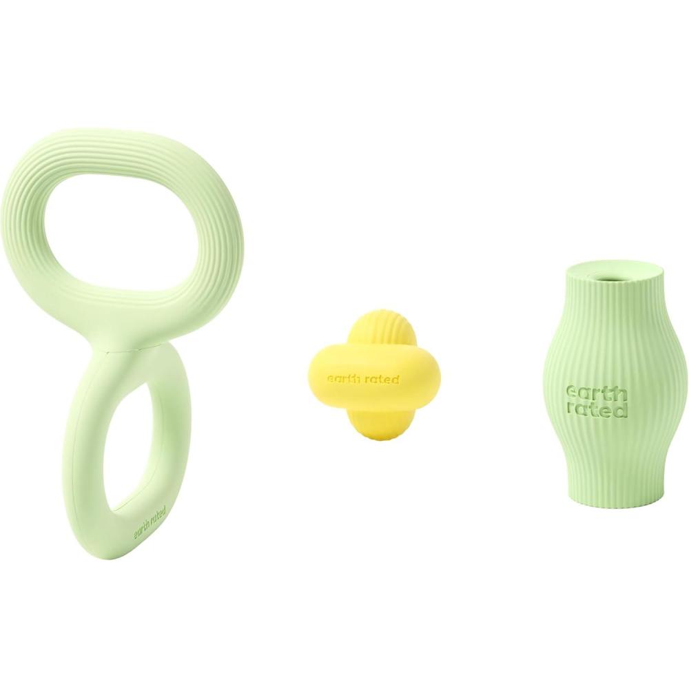 imageEarth Rated Small Dog Toy Essentials Bundle  Includes Small Dog Tug Toy Small Dog Fetch Toy and Small Dog Fetch Toy