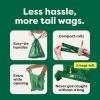 Earth Rated Dog Poop Bags with Handles on Refill Rolls, Easy-Tie on a Compact Roll, Extra Wide Opening, Guaranteed Leak-Proof, Unscented, 105 on Rolls(105 Handles on Rolls)