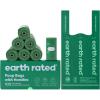 Earth Rated Dog Poop Bags with Handles on Refill Rolls, Easy-Tie on a Compact Roll, Extra Wide Opening, Guaranteed Leak-Proof, Unscented, 105 on Rolls(105 Handles on Rolls)