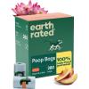 Earth Rated Odor-Blocking Poop Bags for Dogs with 3X Protect, Guaranteed to Block Smells & Leak-Proof Performance, Conceals Smell & Mess, Unscented, 240 Count(280 Bags)