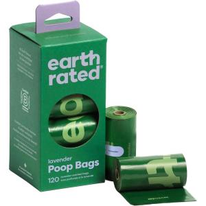 Earth Rated Odor-Blocking Poop Bags for Dogs with 3X Protect, Guaranteed to Block Smells & Leak-Proof Performance, Conceals Smell & Mess, Unscented, 240 Count(120 Bags)